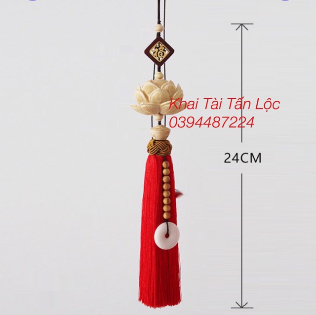 Dây , khánh treo hoa sen gỗ hoàng dương mệnh hỏa , thổ