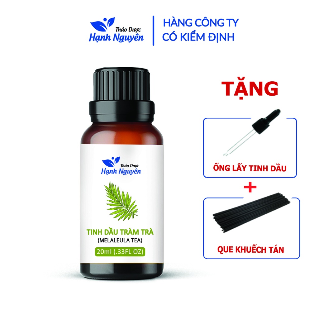 Tinh dầu Tràm Trà 20ml, cao cấp nhập khẩu, giảm thâm sẹo, đuổi muỗi, côn trùng - Thảo dược Hạnh Nguyên