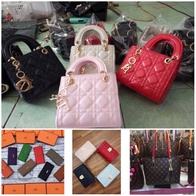 Combo 10sp gồm túi dior, ví HM và túi lv