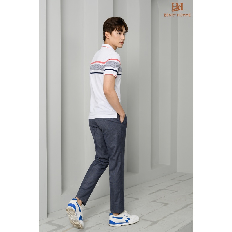 Áo Polo nam cổ bẻ Hãng Benry Homme, Sản phẩm chính hãng hàn quốc,chuẩn form, sang trọng-Thanh Lịch mã áo 2826WHT