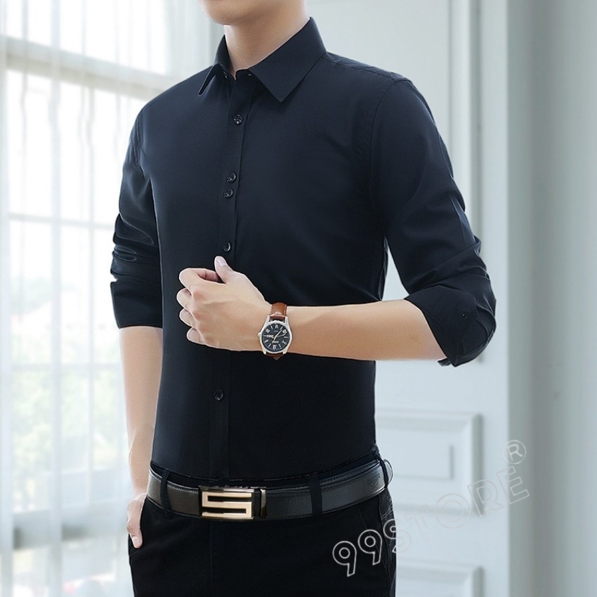 [PHOM CHUẨN] Áo sơ mi dài tay nam cao cấp SMN01 vải mềm thoáng mát, thanh lịch cho văn phòng, đi học, đi làm, đi chơi | BigBuy360 - bigbuy360.vn