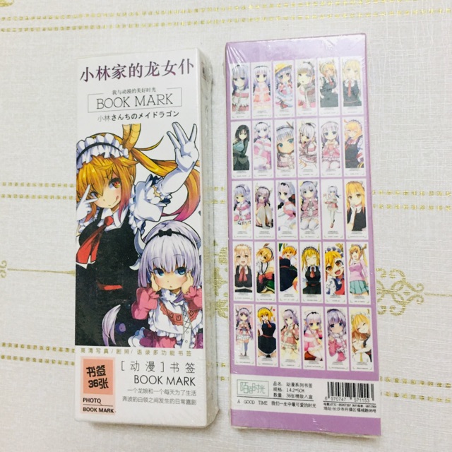 Bộ 36 ảnh bookmark maid dragon , đánh dấu trang anime maid dragon