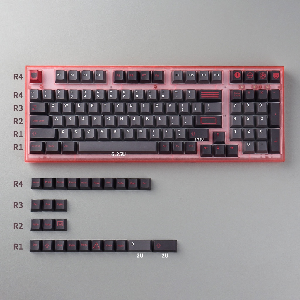 Keycap GMK EVIL DOLCH 129 nút in nhiệt dyesud dành cho bàn phím cơ