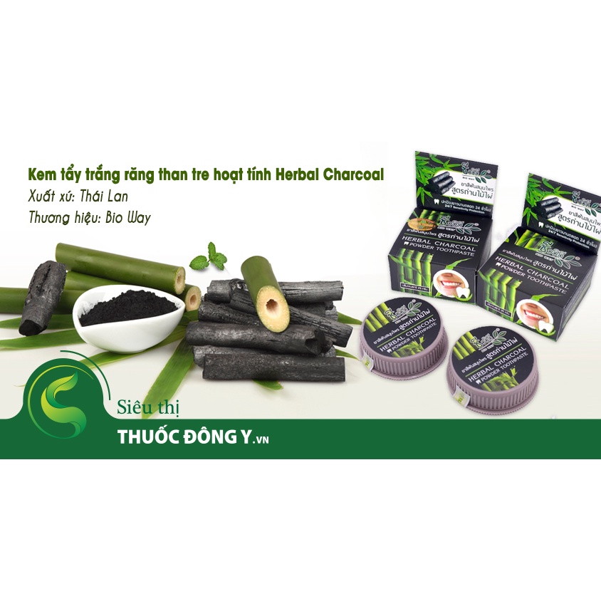 Bột Trắng Răng Than Tre Hoạt Tính Herbal Charcoal Thái Lan