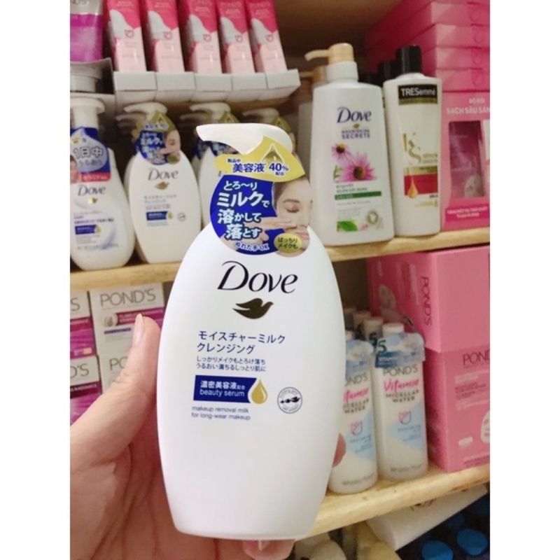 Sữa tẩy trang tinh chất serum dove chính hãng 195ml