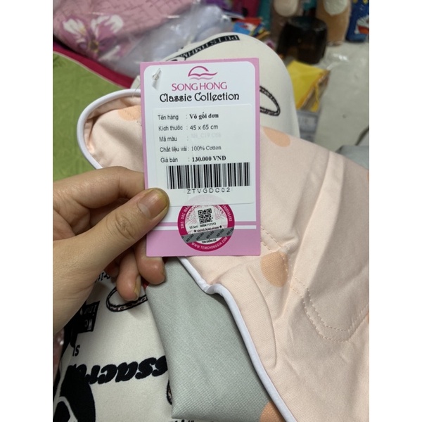 Vỏ gối Sông Hồng cotton 45x65cm