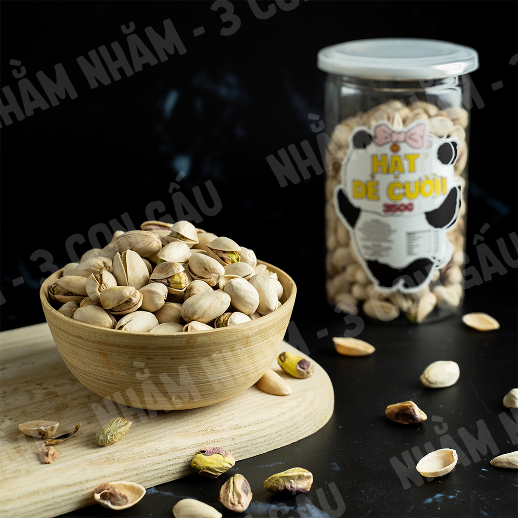 Hạt dẻ cười Mỹ 350g Nhằm Nhăm 3Con Gấu không tẩy trắng, không bị yểu Hạt dinh dưỡng