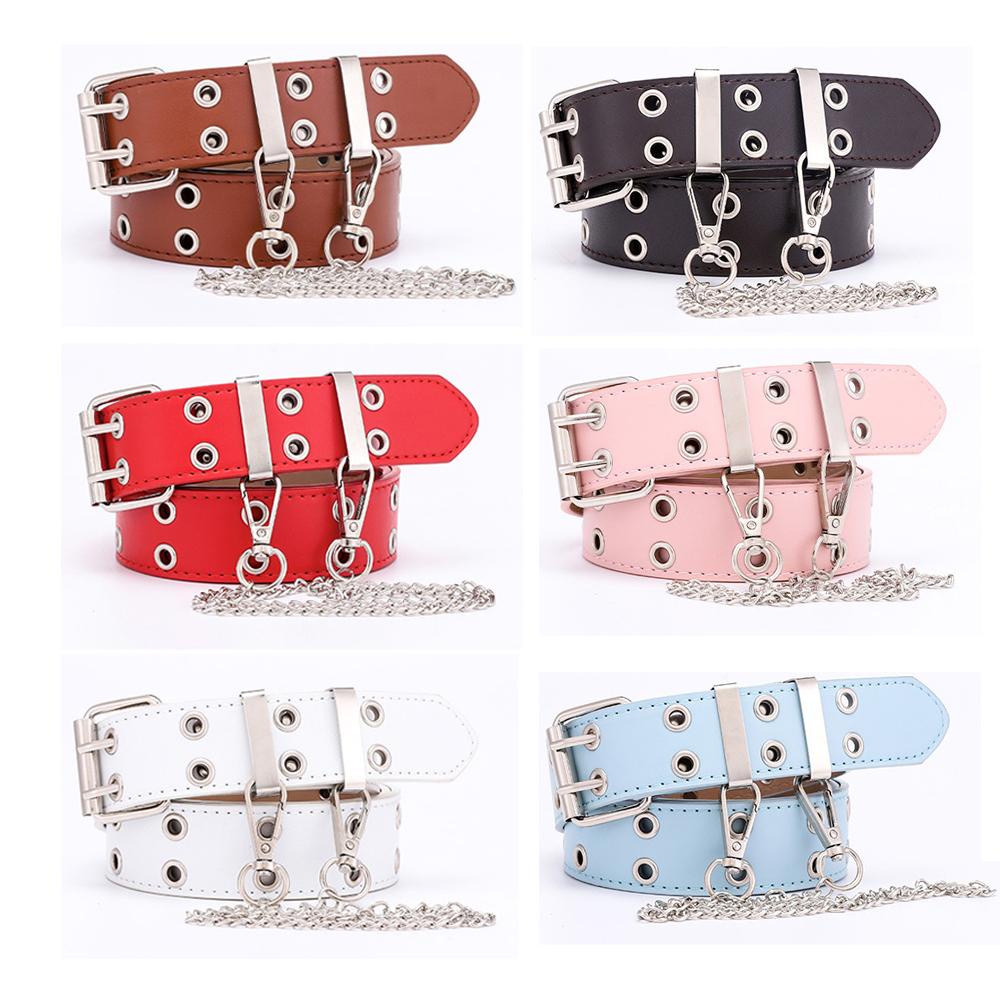 Thắt Lưng Phối Dây Xích Phong Cách Punk Sang Trọng