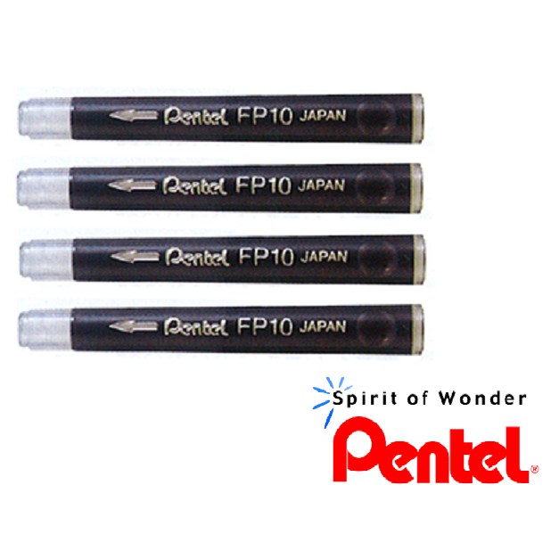 COMBO VIẾT VÀ 6 ỐNG MỰC DÀNH CHO BÚT LÔNG PENTEL ARTS POCKET