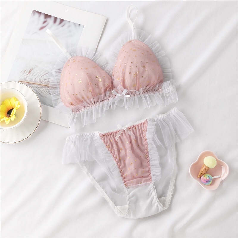 Bộ đồ lót nữ, set đồ chip nữ không gọng chất cotton siêu quyến rũ dành cho bạn gái phong cách Nhật Bản | BigBuy360 - bigbuy360.vn