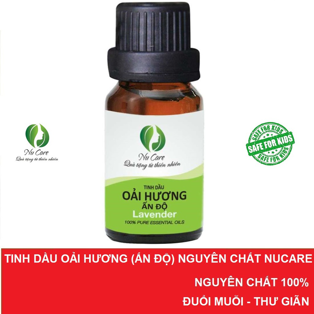 Tinh Dầu Oải Hương Lavender Ấn Độ Nguyên Chất đuổi muỗi, giảm căng thẳng, lo âu, mất ngủ, xông phòng freeship NuCare