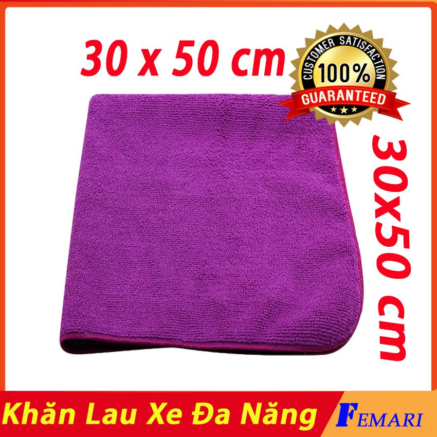 [ Gọn Nhẹ - Thấm Hút ] Khăn Lau Xe Hơi Ô TÔ Cao Cấp Đa Năng Siêu Thấm Không Phai Màu Lau Siêu Sạch FEMARI