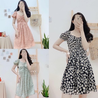 Bán sỉ váy voan hoa 3 màu!