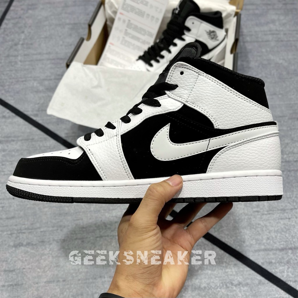 [GeekSneaker] Giày Thể Thao * Sneaker Jordan 1 Mid White Black | BigBuy360 - bigbuy360.vn