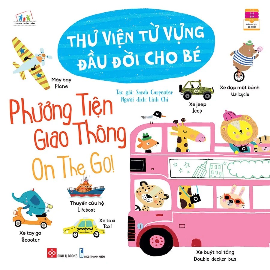 SÁCH - Thư viện từ vựng đầu đời cho bé - Phương tiện giao thông - On the go!