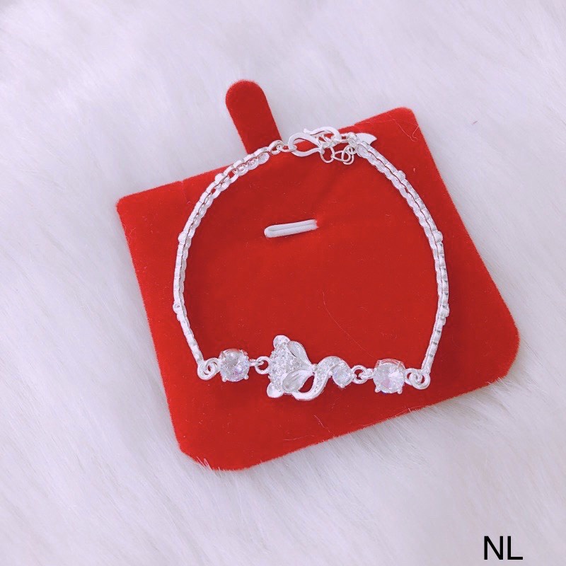 Lắc tay hồ ly bạc cho nữ - Kho sỉ bạc Nhất Linh