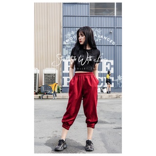 Tặng kèm áo thun/ Quần jogger màu trơn viền đen