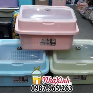 Rổ úp bát nắp đậy / Giá úp bát đĩa 2 lớp