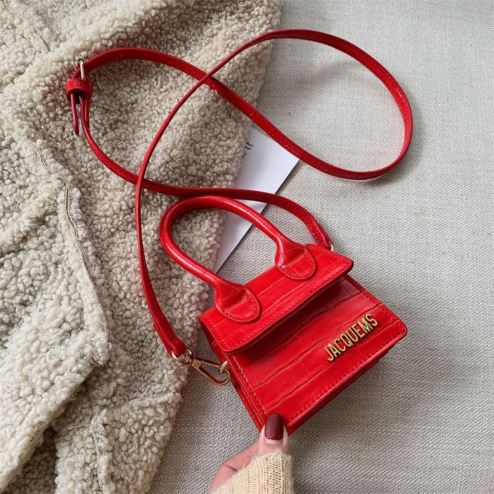 Túi Đeo Vai Mini Bằng Da Pu Nhiều Màu Tùy Chọn Hợp Thời Trang Cho Nữ