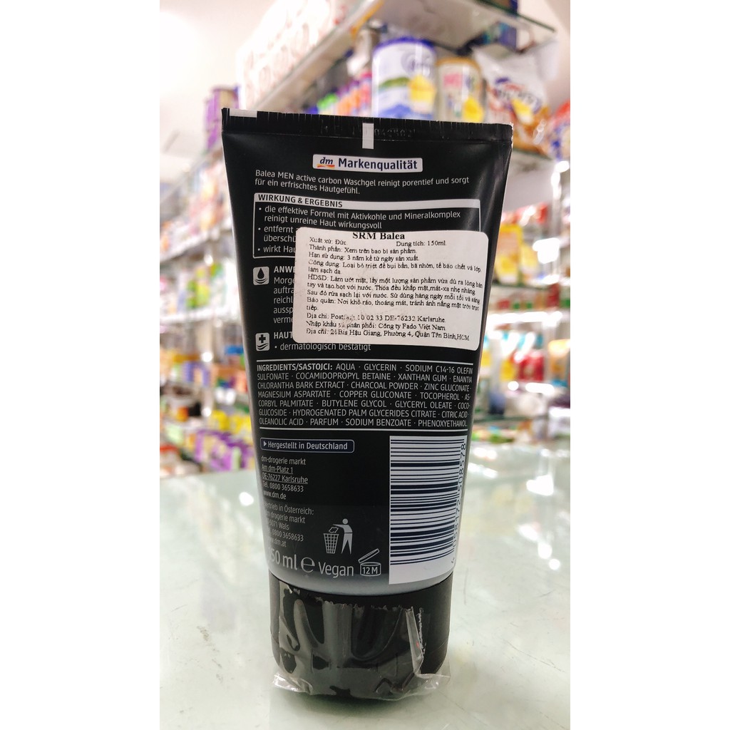 [HÀNG ĐỨC] Sữa rửa mặt cho Nam Balea men Đức dạng gel 150ml