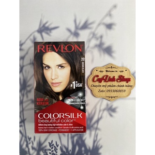 Thuốc nhuộm tóc revlon phủ bạc số 20 màu nâu đen 130ml