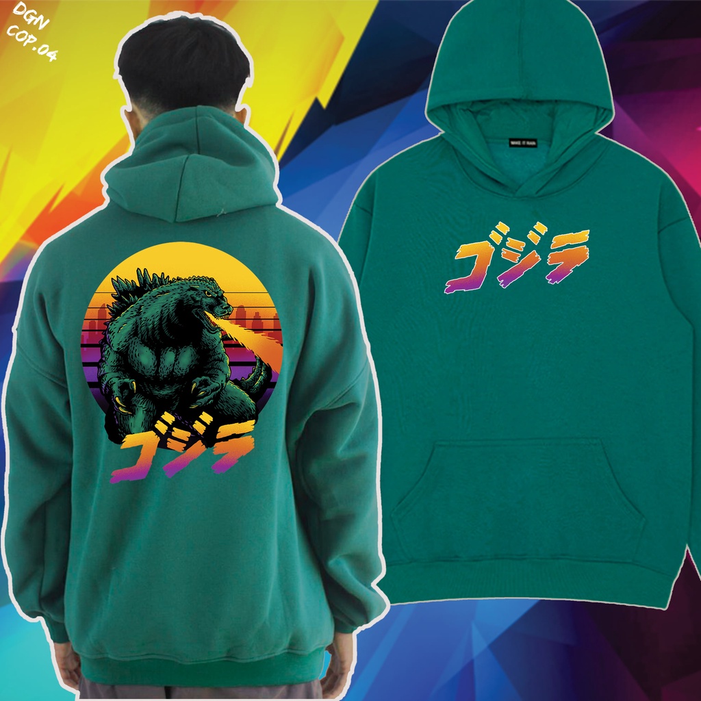 Hoodie xanh lý khủng long COP.04