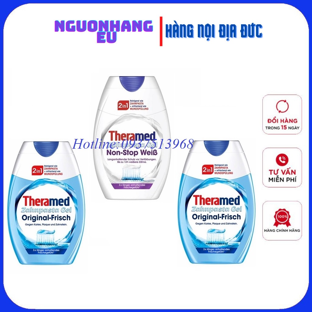 Kem đánh răng Theramed 2in1 Đức Dạng ống dẹp