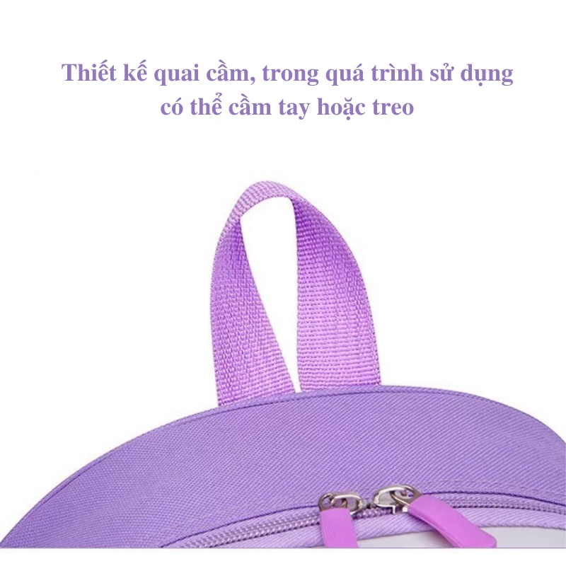 Balo đi học mẫu giáo mầm non, balo trứng chống nước cho bé trai bé gái Ngựa Pony, Thỏ tím Xu Xu Kids