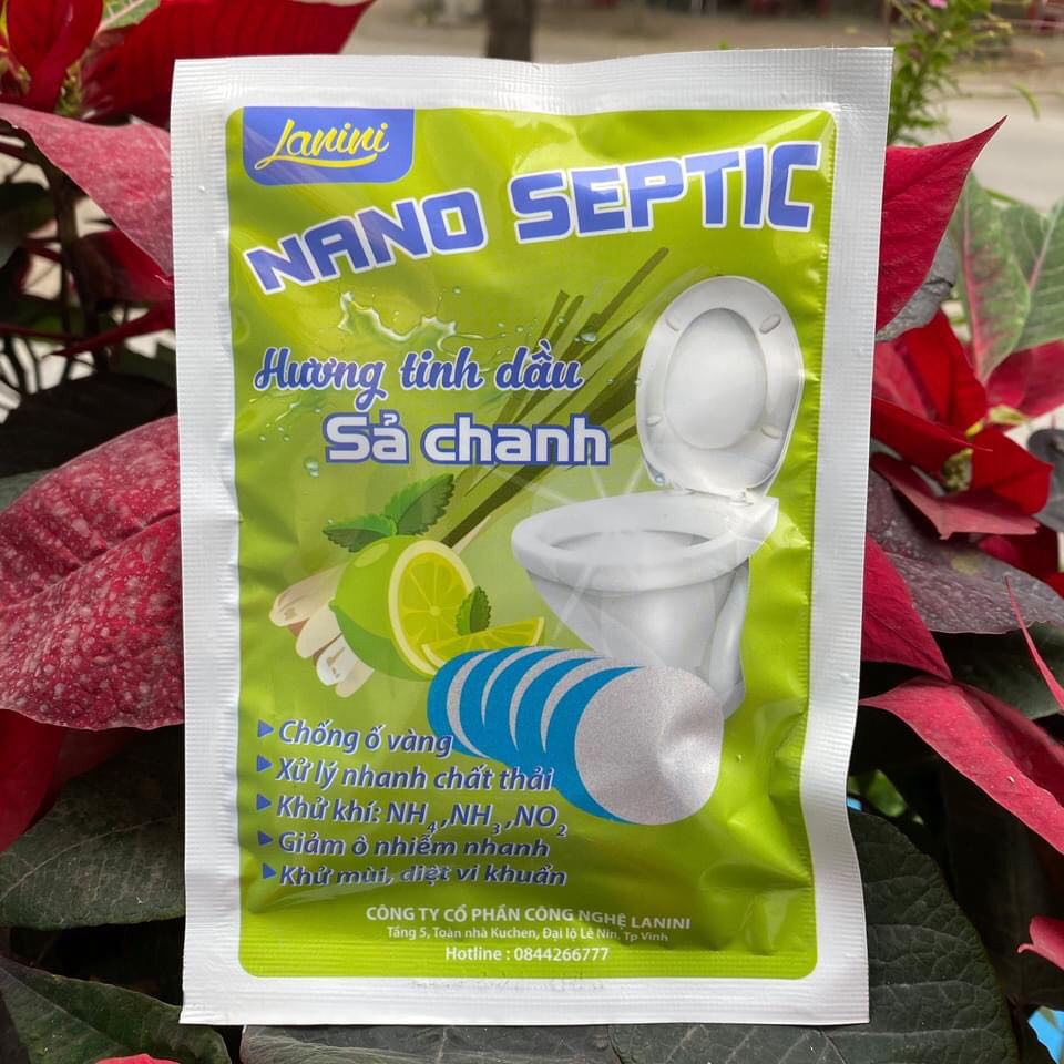 (FREE SHIP) Viên Nano Septic khử mùi hôi - Làm sạch Toilet sau 5s hương chanh xả, quế!