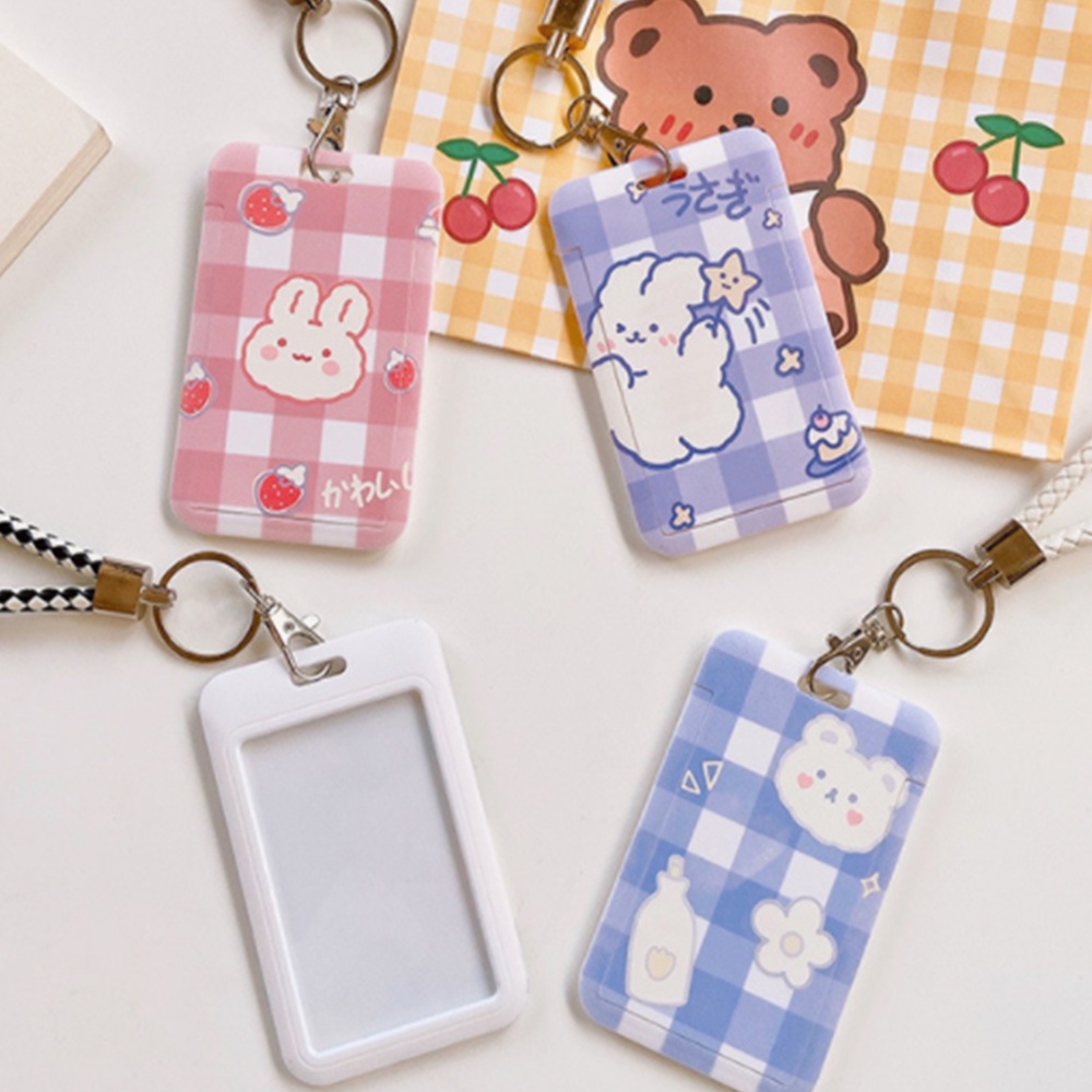 Set vỏ đựng thẻ iD kèm móc khóa dễ thương tiện dụng cho học sinh nhân viên