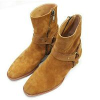 [Chelsea boots] SUEDE HARNESS BOOTS, boots cổ cao, giầy tây, giày da
