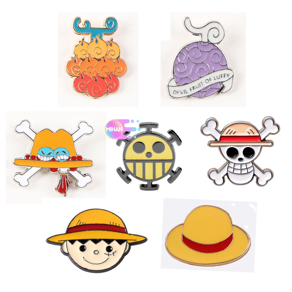 Huy hiệu cài áo thiết kế anime One Piece đáng yêu