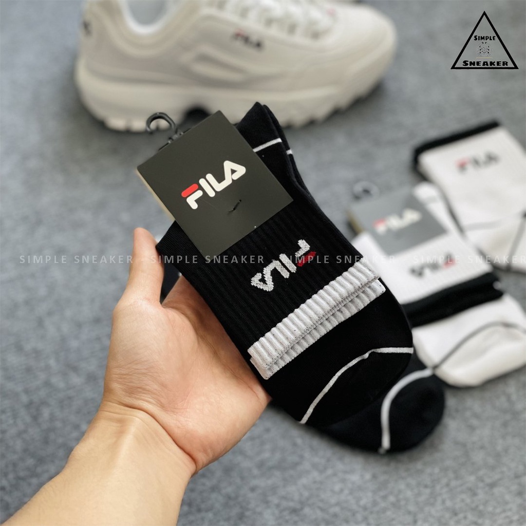 Vớ  Fila 🔥FREESHIP🔥 Tất Cổ Lửng Nam Nữ Unisex Cao Cấp, Hàng Xuất Hàn Quốc - Vớ Dầy Dặn  Chống Hôi Chân