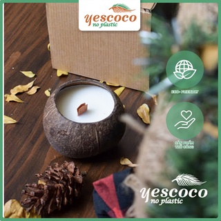Nến palm thơm gáo dừa | yescoco xưởng sx