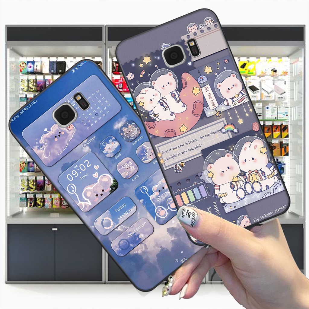 Ốp Samsung S6 / S6 EDGE / S7 / S7 EDGE bộ hình gấu , thỏ hồng cute dễ thương giá rẻ siêu bền