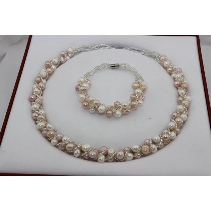 Bộ Trang Sức Ngọc Trai Xinh Xắn Dành Cho Nữ