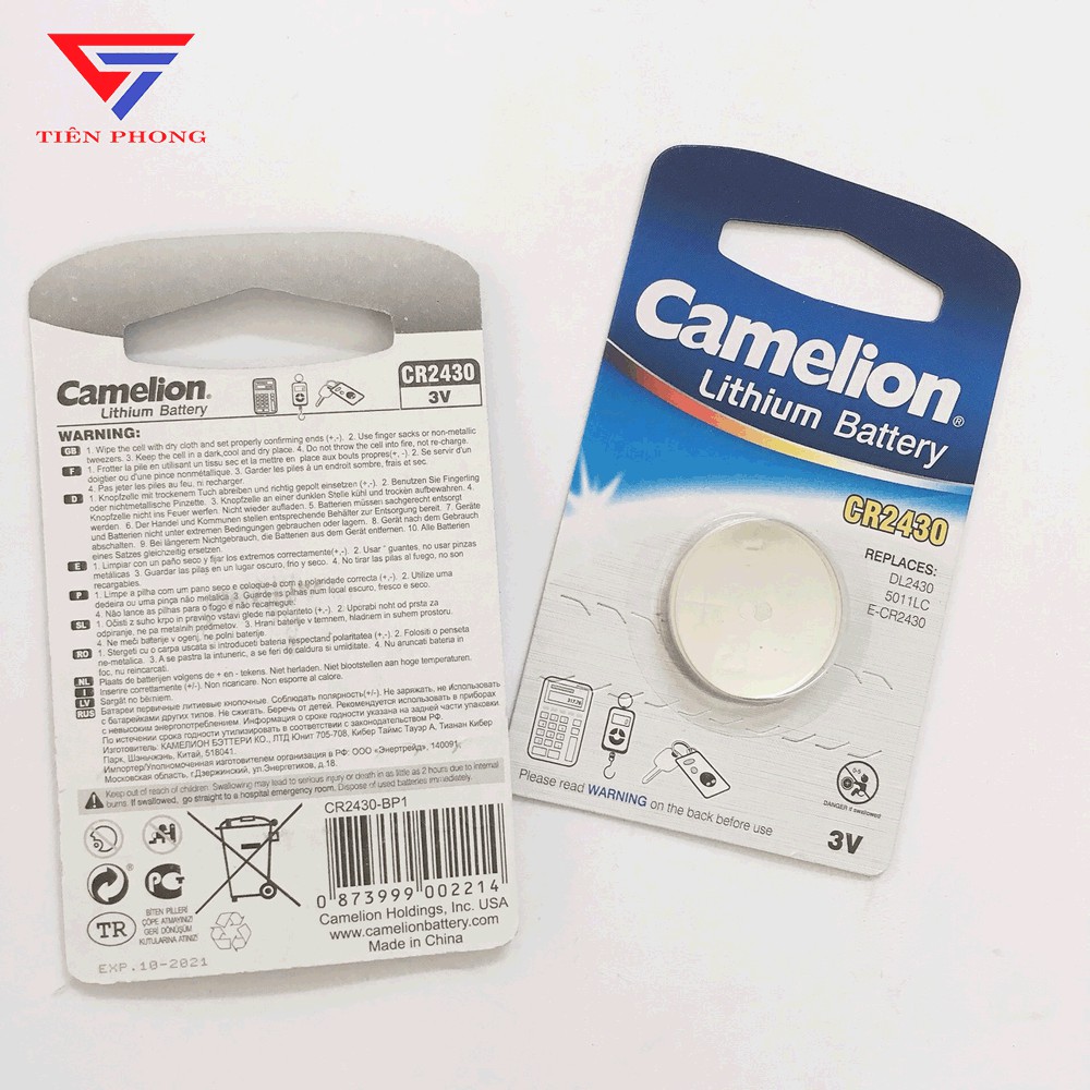 Pin CR2430 Camelion, Panasonic, Renata Chính Hãng