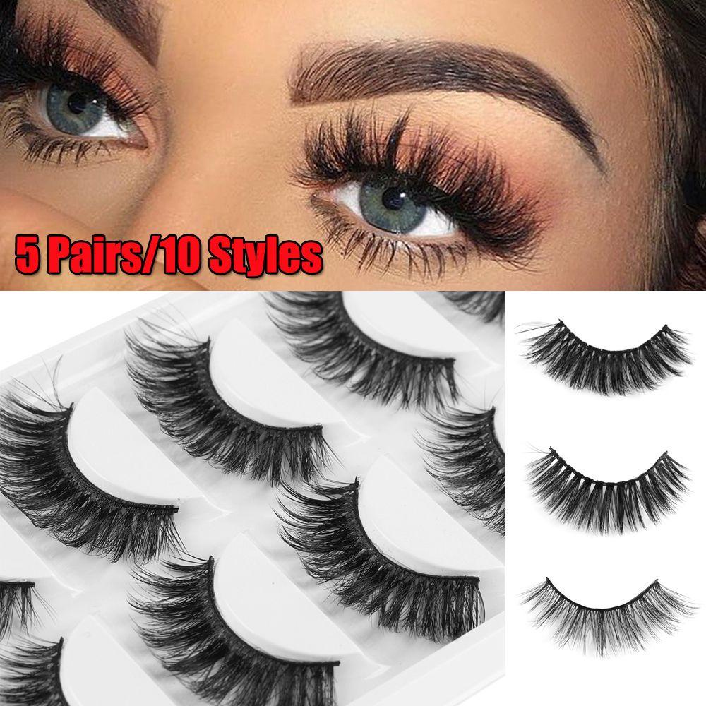 Set 5 Cặp Lông Mi Giả BSUNS SKONHED Nhiều Lớp Trang Điểm Tự Nhiên