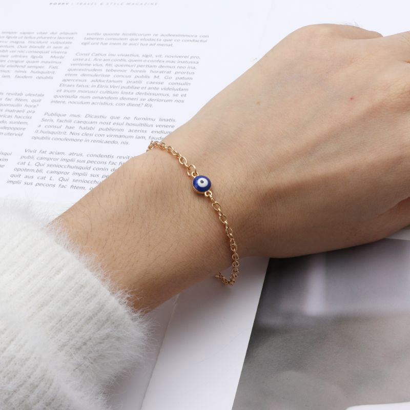 Lắc chân/ lắc tay họa tiết con mắt xanh dương độc đáo