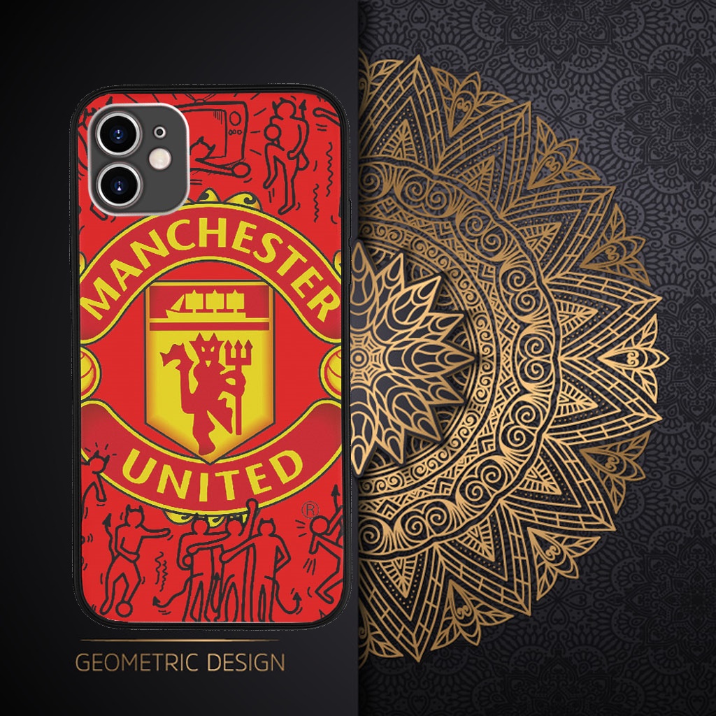 Ốp ĐT Manchester logo M.U màu đỏ cực đẹp cho Iphone 6 7 8 Plus 11 12 13 mini Pro Max X Xr và SAMSUNG FOO20210118