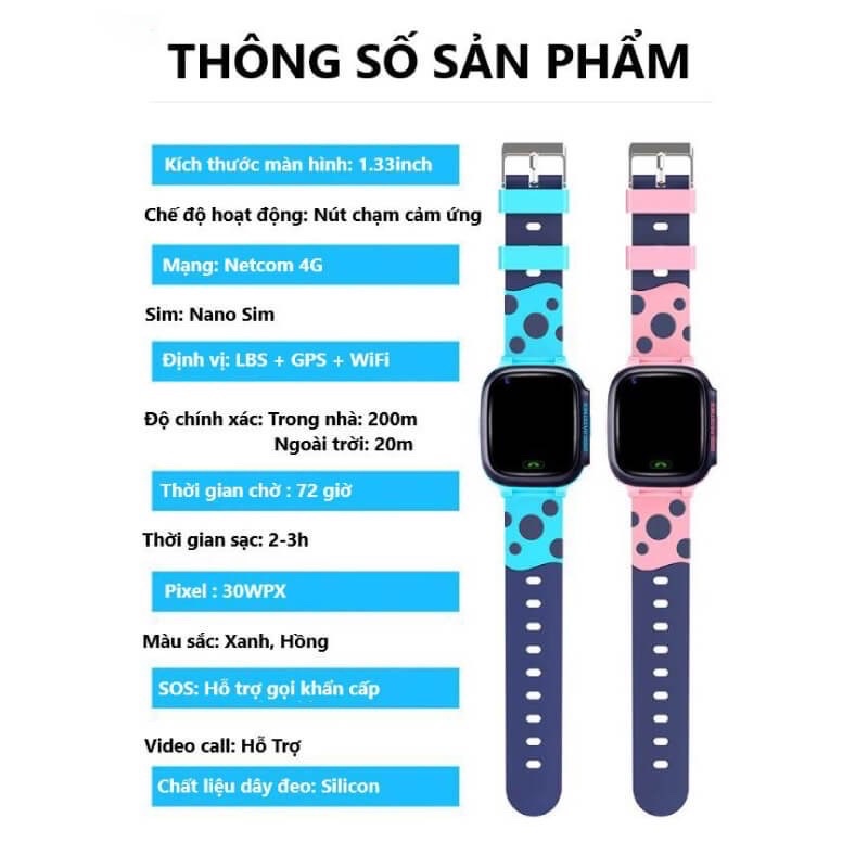 Đồng hồ định vị Y92 lắp sim nghe gọi cực chuẩn xác