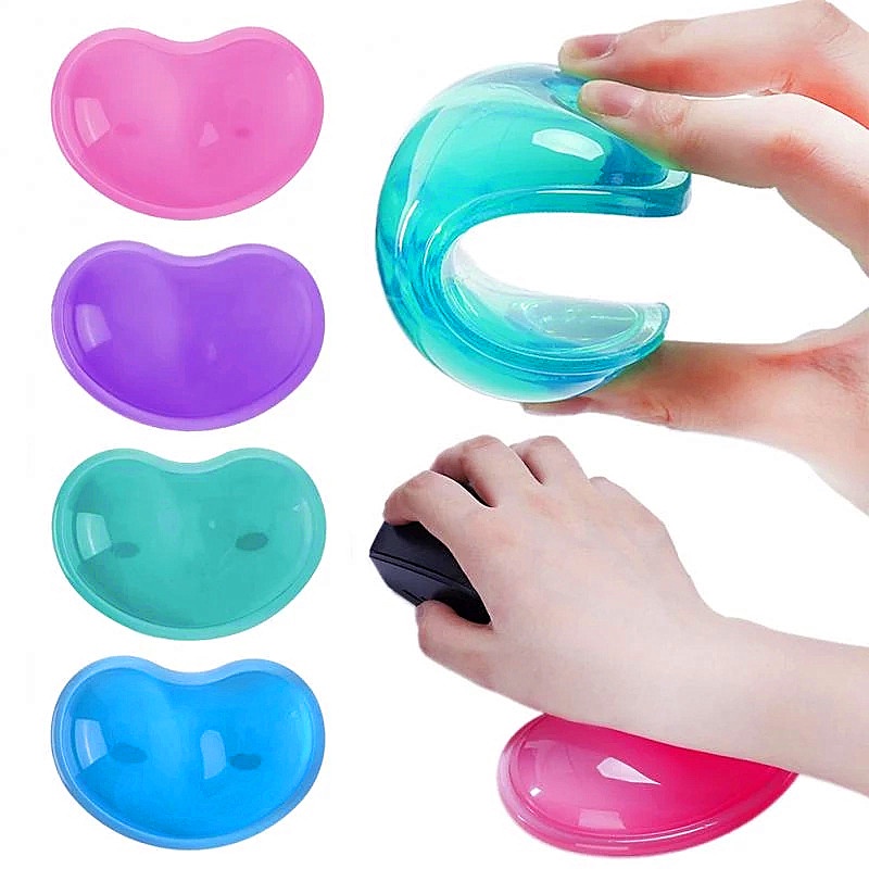 Miếng Lót Chuột Bằng Silicone Mềm Trong Suốt Chống Mỏi Cổ Tay