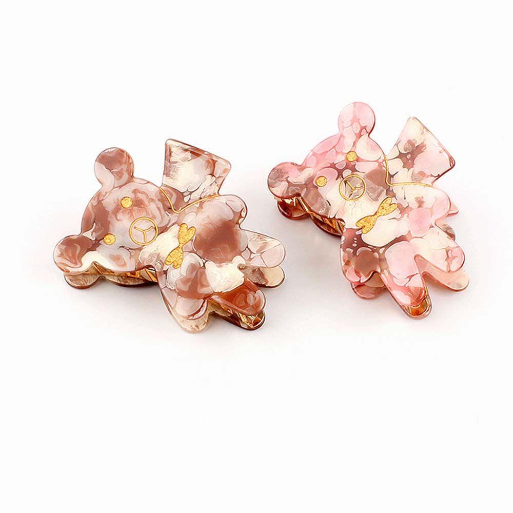 Kẹp Tóc Càng Cua Hình Gấu Nâu / Xanh Dương / Hồng Ngọt Ngào Cho Nữ