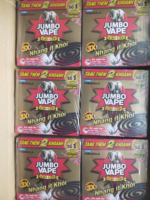 Nhang muỗi Jumbo Vape Hương Hoa Lài Hộp 10 Khoanh