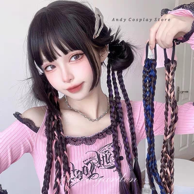 [CÓ SẴN] Line tóc giả tết bím y2k