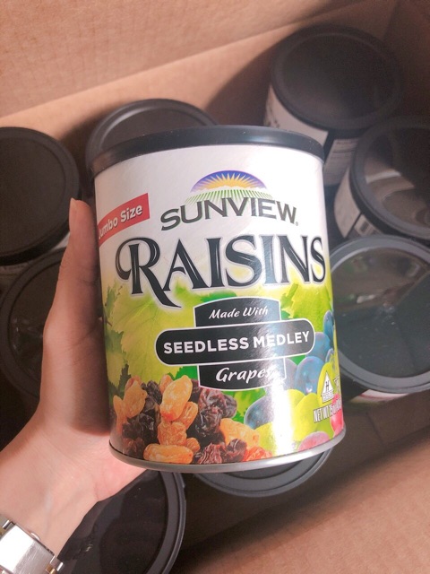 Nho khô 3 màu Sunview Raisins nhập khẩu Mỹ 425g