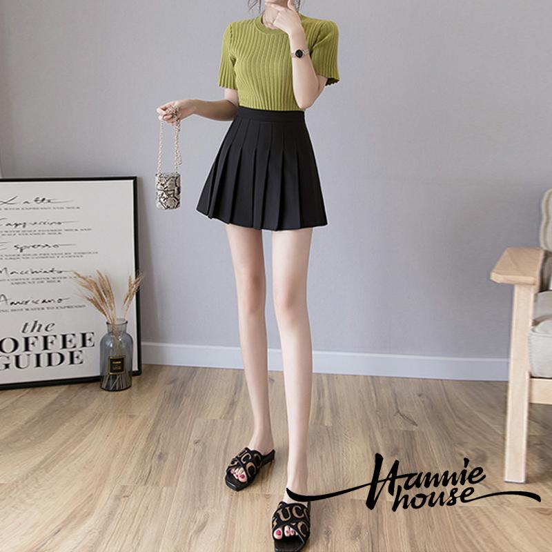 Chân váy cạp cao màu trơn phong cách Hàn Quốc thời trang dành cho nữ