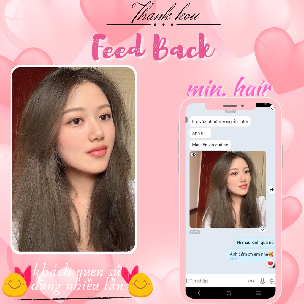 Thuốc Nhuộm Tóc Màu NÂU RÊU Không Tẩy