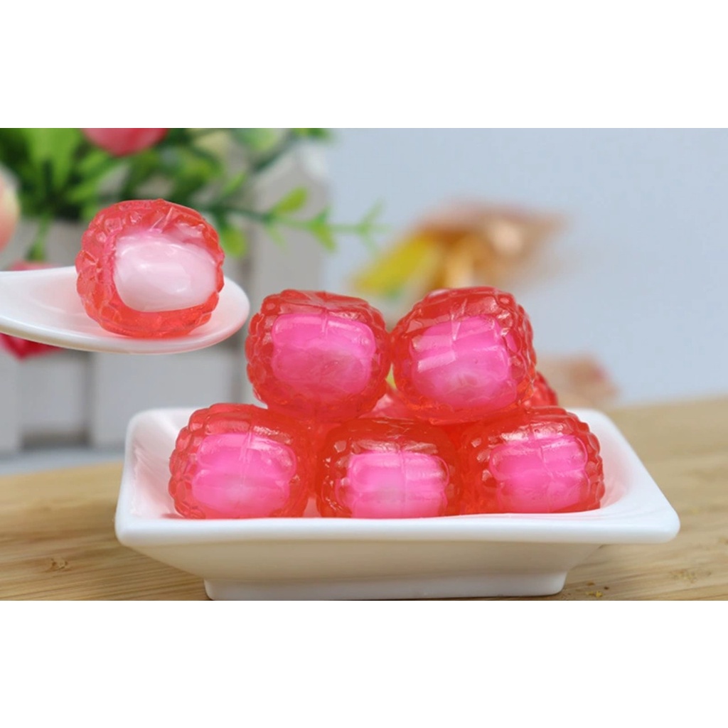 100g Kẹo dẻo sữa chua nhân hoa quả / Kẹo trái cây tổng hợp ăn vặt siêu nghiền