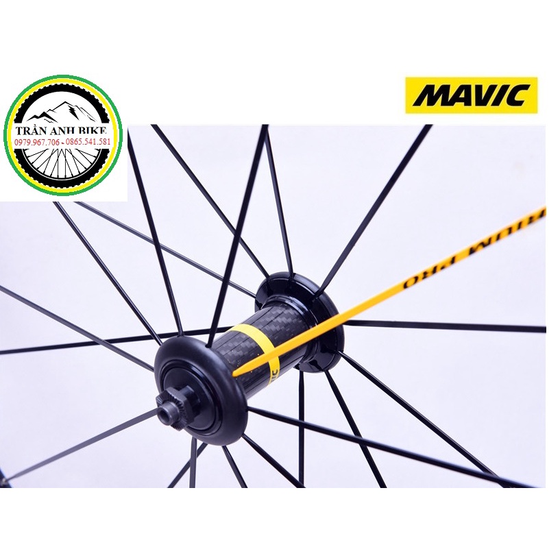 Bộ vành nhôm xe đạp road MAVIC COSMIC PRO 700Cx40mm - Hub Cacbon cối nổ to